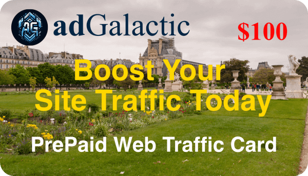 Boost Your Site Traffic Today Prepaid card