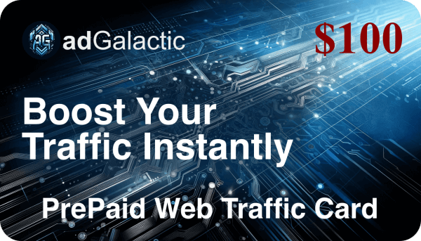 Boost Your Traffic Instantly PrePaid Card