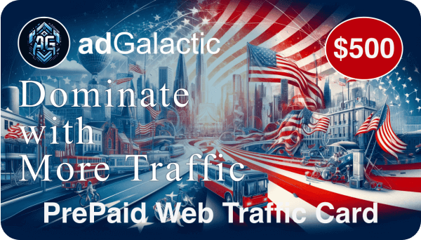 Dominate with More Traffic Prepaid Card