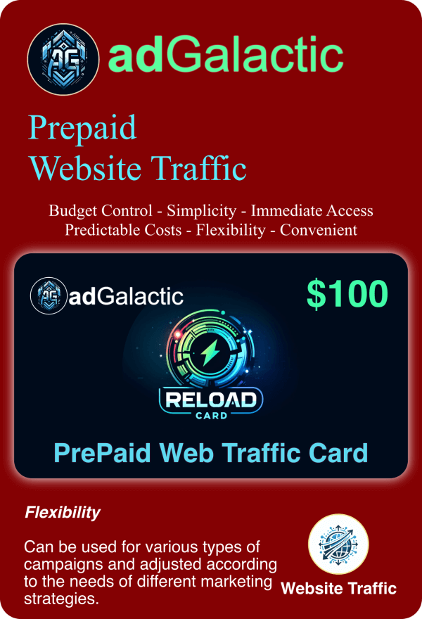 AdGalactic Prepaid Reload Card