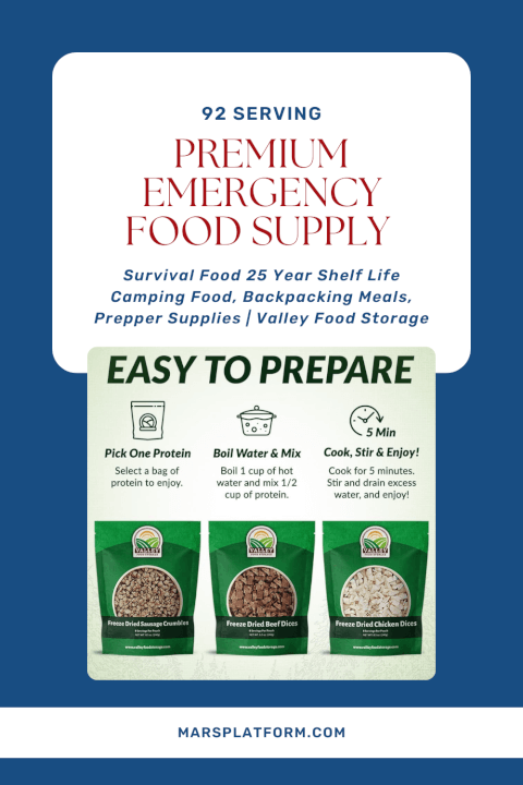 Premium Emergency Food Supply 92 Serving